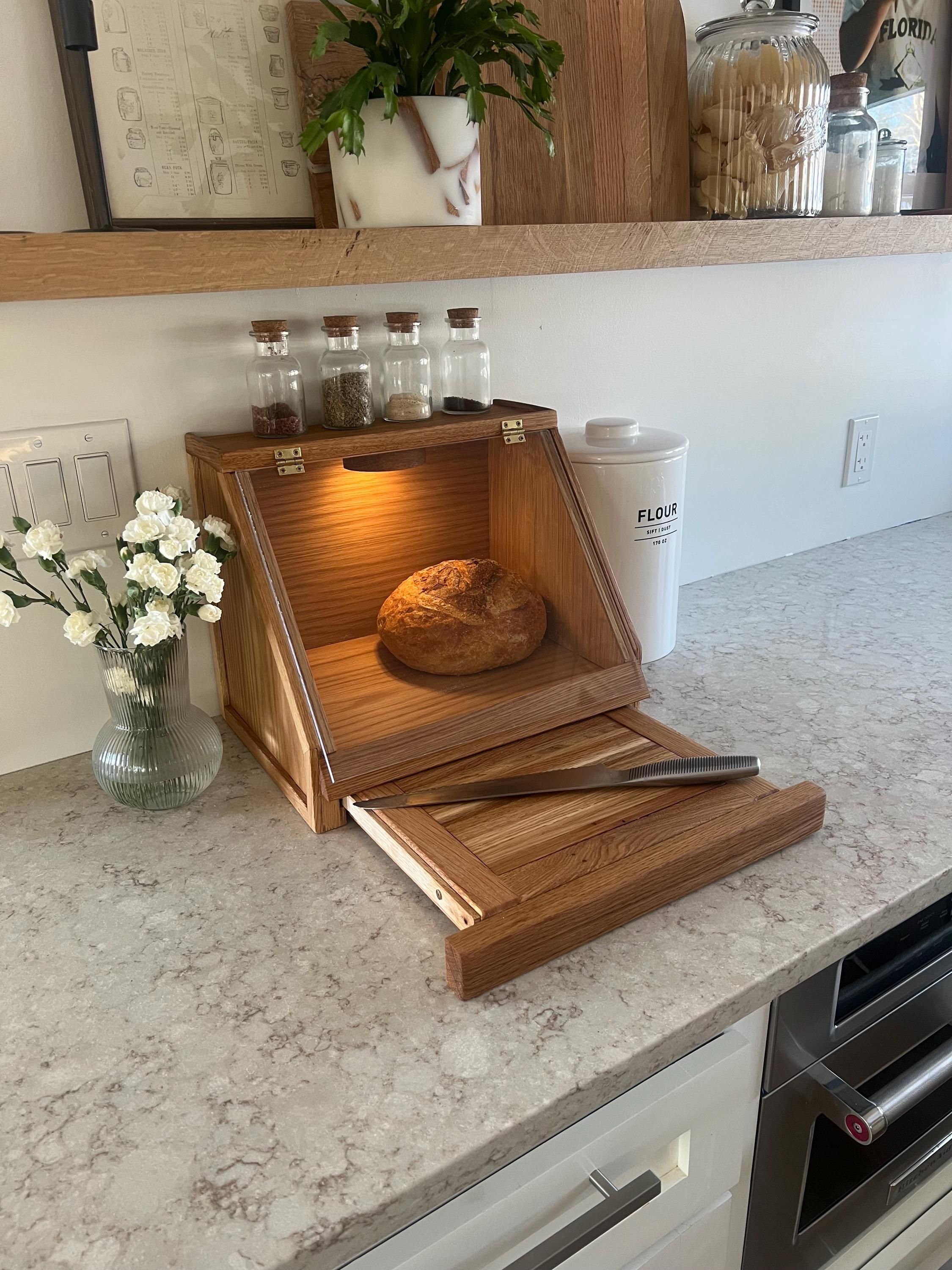 White Oak Bread Box