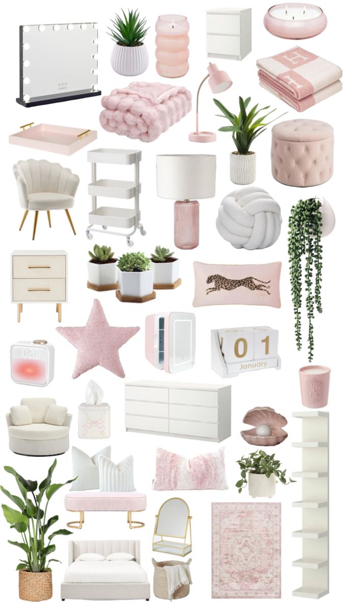 Room Ideas With Pictures On Wall, Cute Girl Room Decor, Cute Room Inspo Teen Girl, White And Light Pink Room, Pillow Set Up, Room Decor Girl