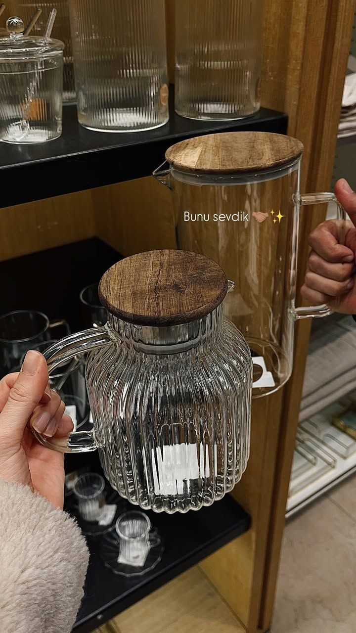 Glass Water Pitcher for Kitchen and Dining