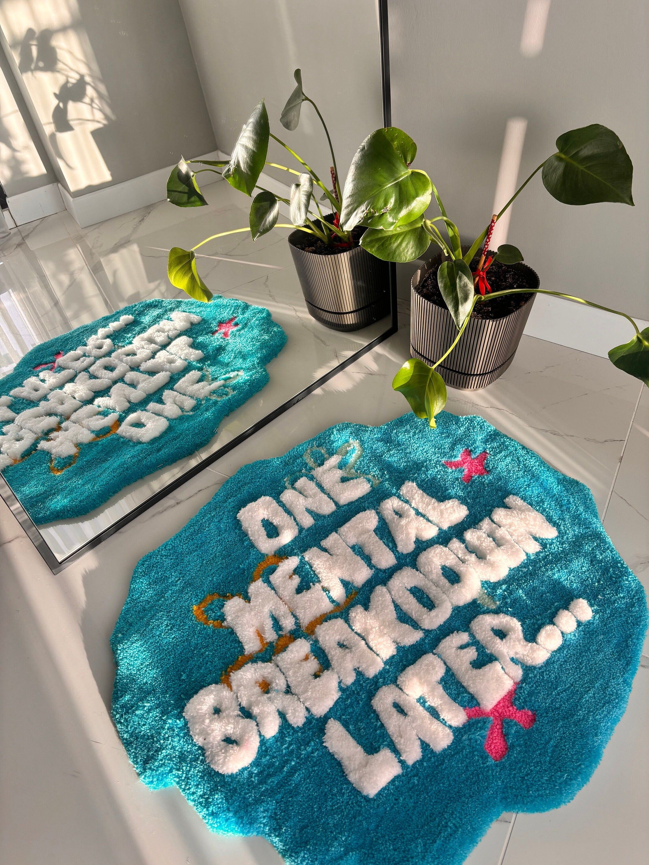 Mental Breakdown Handmade 3D Fluffy Tufted Rug