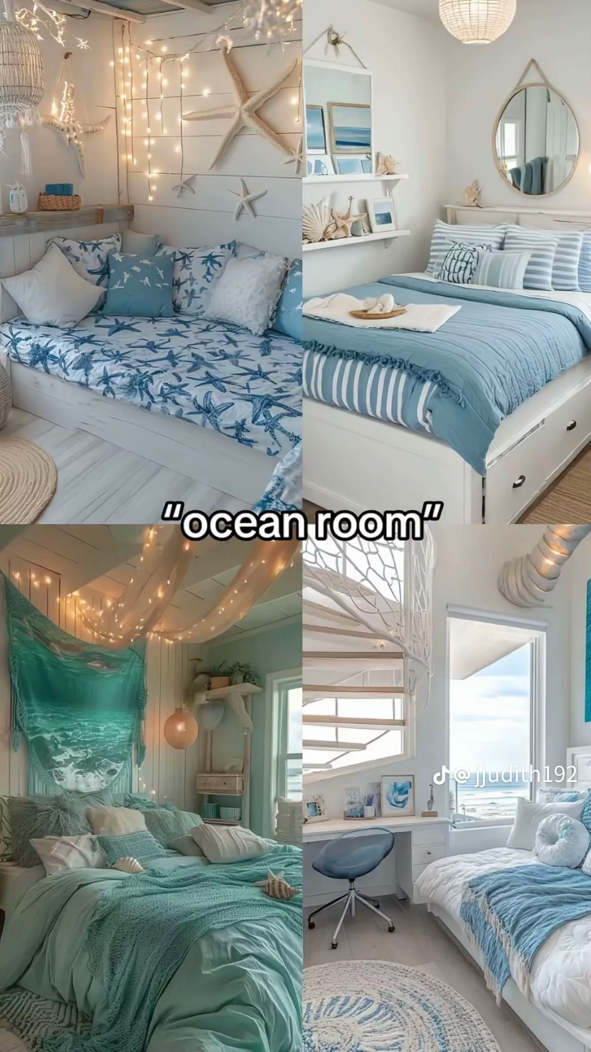 Room Ideas Ocean Aesthetic, Cute Ocean Room Ideas, Ocean Room Aesthetic Ideas, Ocean Themed Room Ideas, Room Ideas Ocean, Room Ideas Ocean Themed