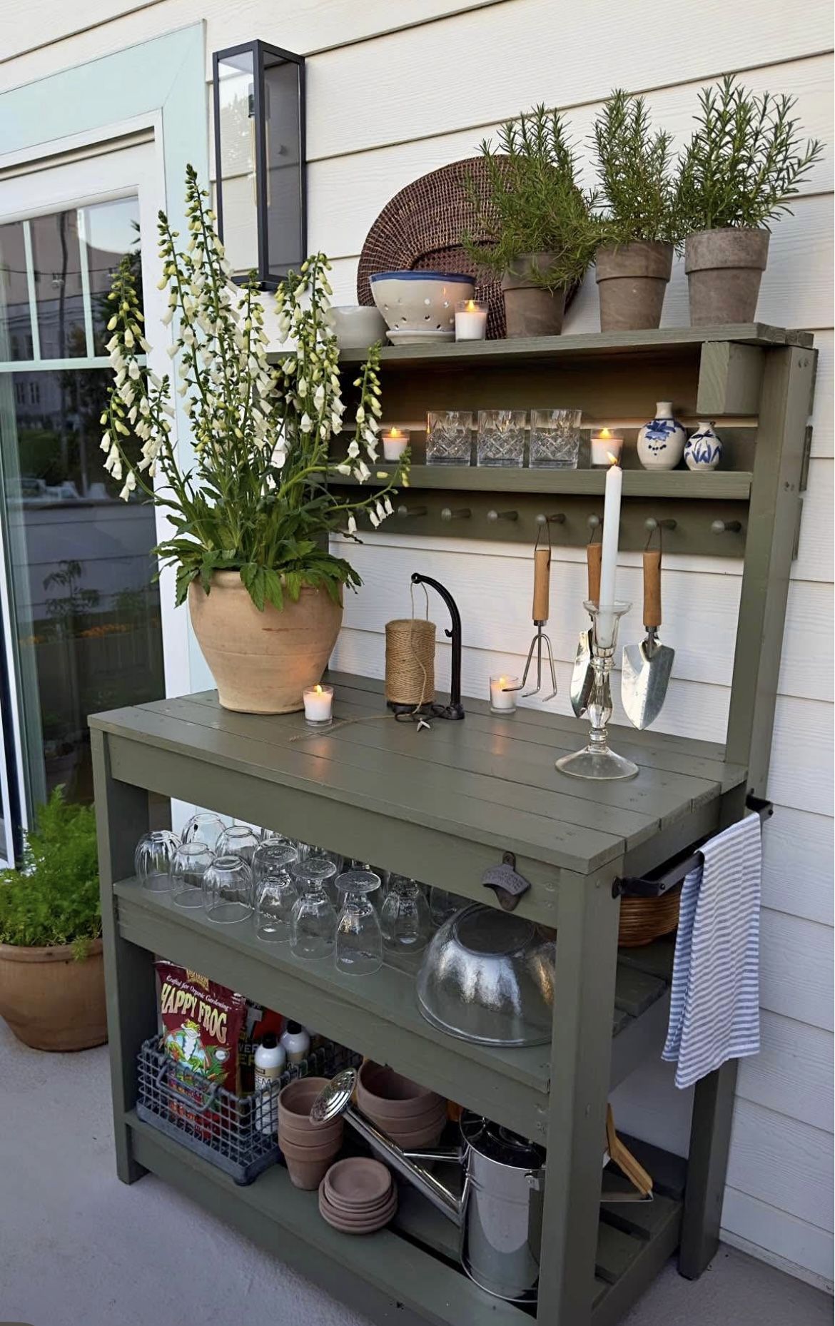 Potting Station Outdoor, Potting Bar, Diy Potting Station, Potting Bench Outdoor Bar, Diy Outdoor Potting Station