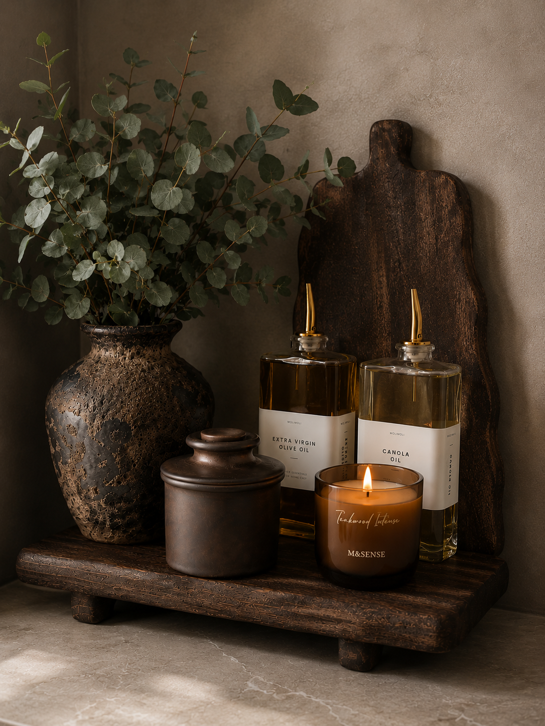 Decorative Candle Set for Shelf Styling