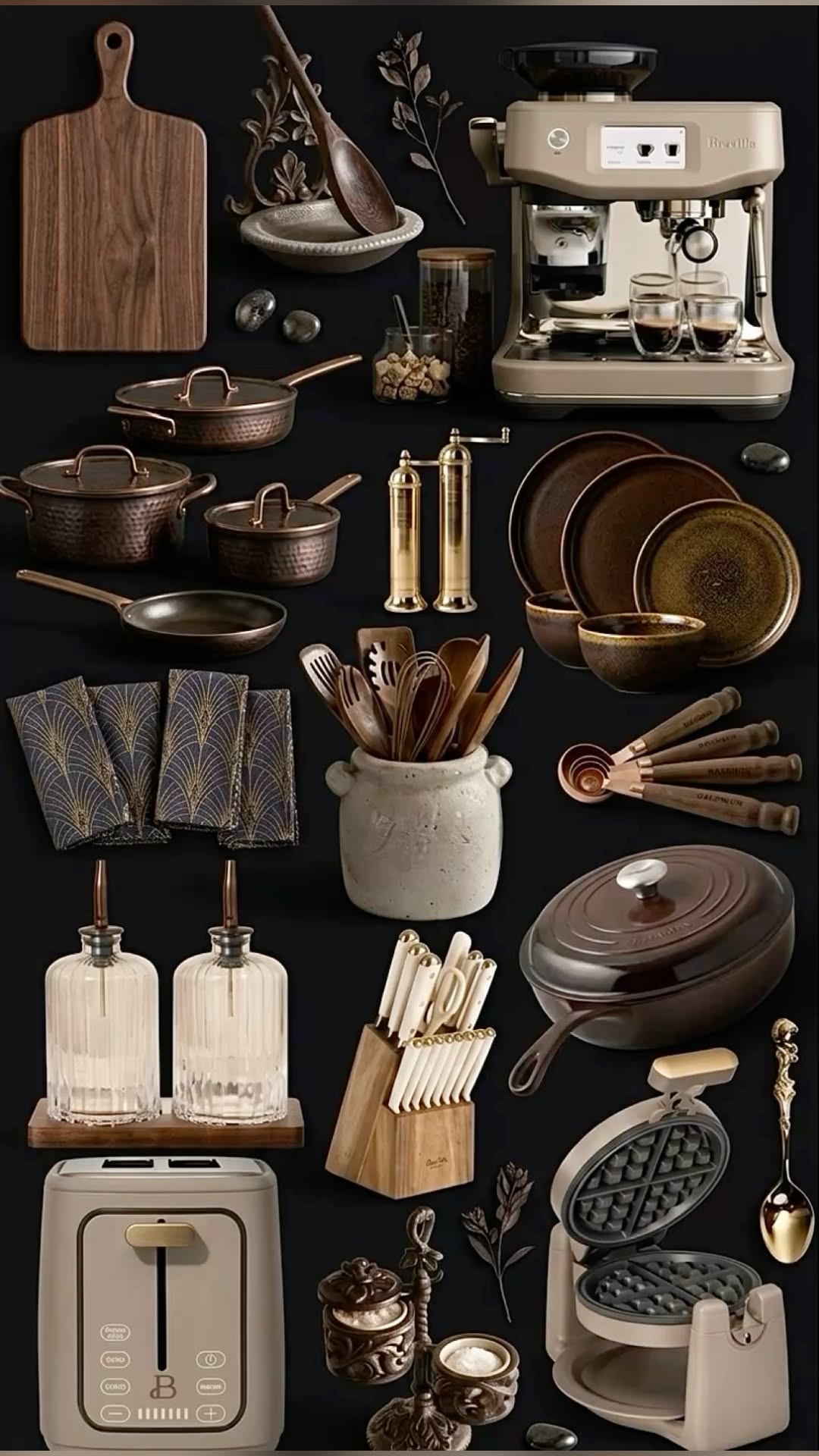 Aesthetic Earthy Coffee Bar Organizer for a Home Coffee Station