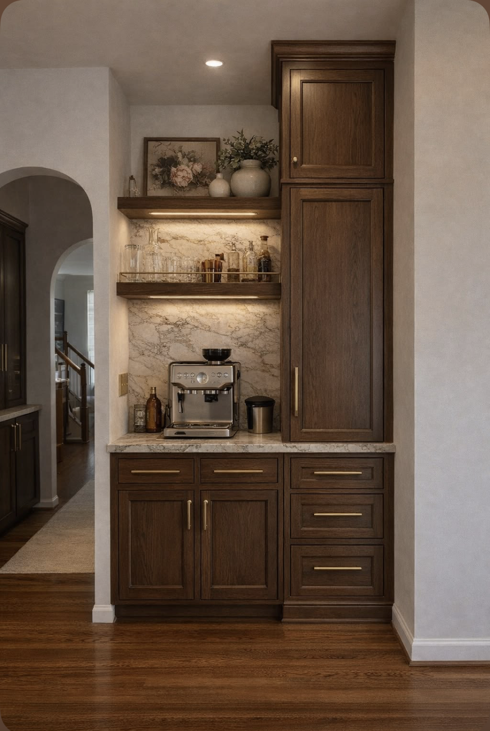 Wooden Marble Kitchen Decor and Organization Inspiration