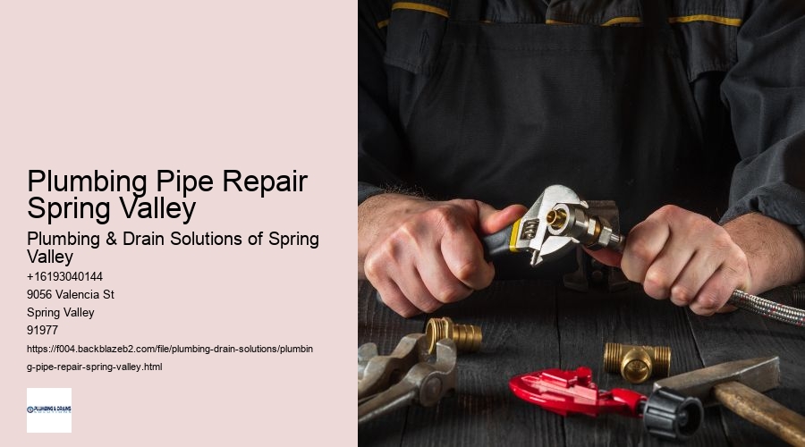 Plumbing Pipe Repair Spring Valley