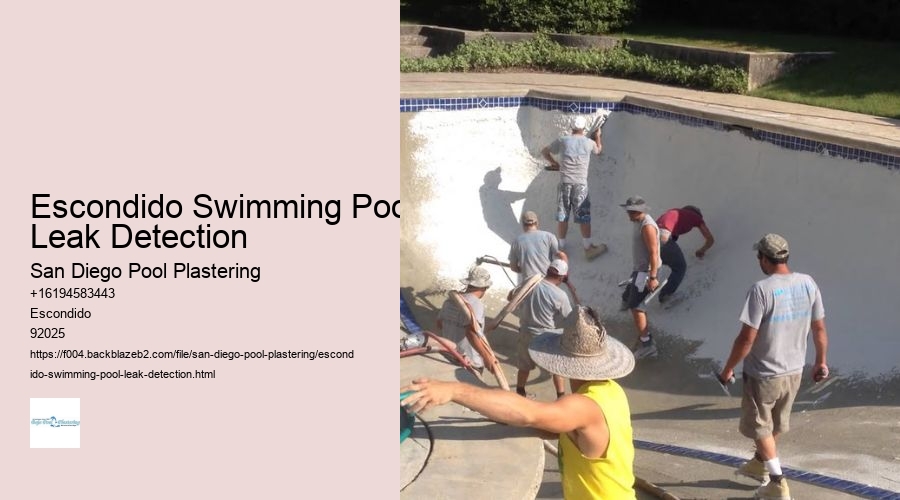 Escondido Swimming Pool Leak Detection