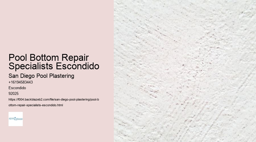 Pool Bottom Repair Specialists Escondido