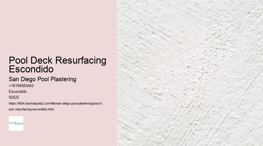 Pool Deck Resurfacing Escondido