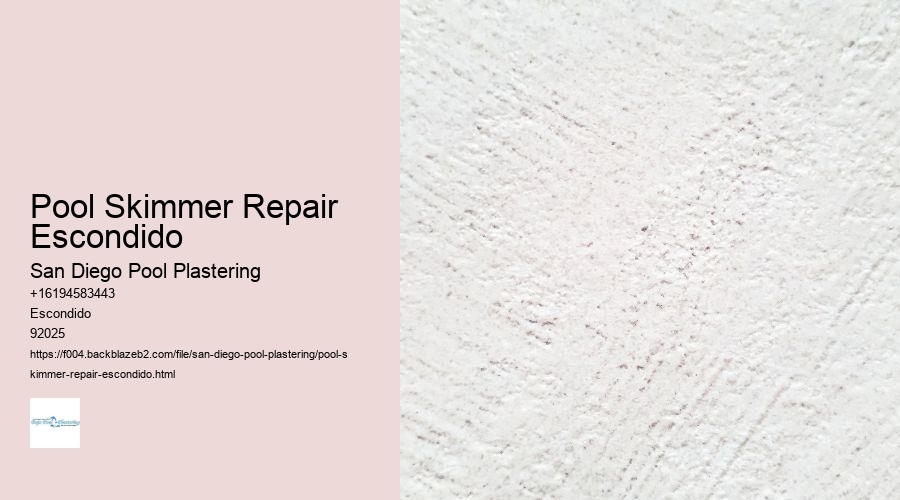 Pool Skimmer Repair Escondido