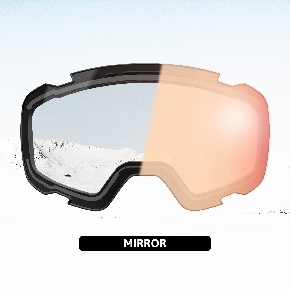Mirror reflective lens technology