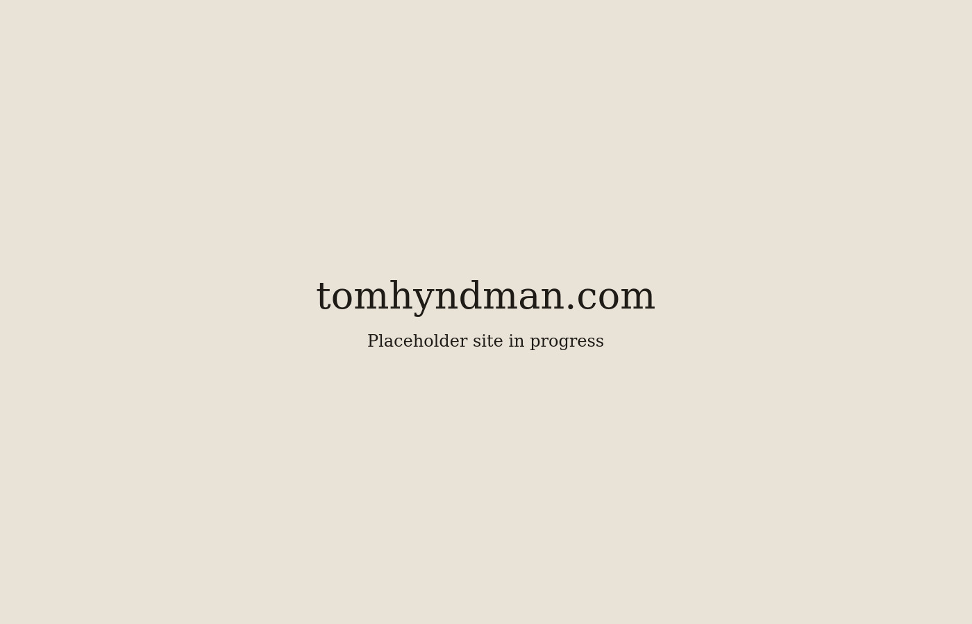 Placeholder hero image for tomhyndman.com