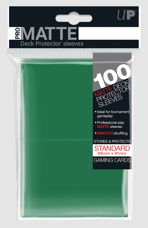 Ultra Pro - Matte Card Sleeves Green (100 Sleeves)