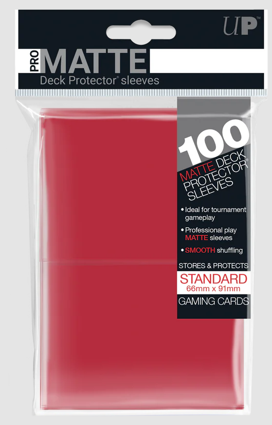 Ultra Pro - Matte Card Sleeves Red (100 Sleeves)