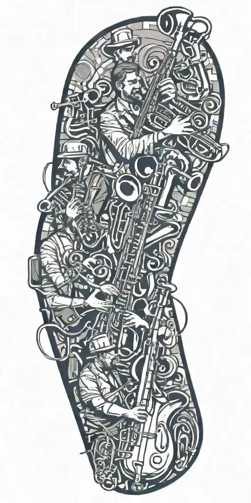 Jazz Musicians Playing Instruments