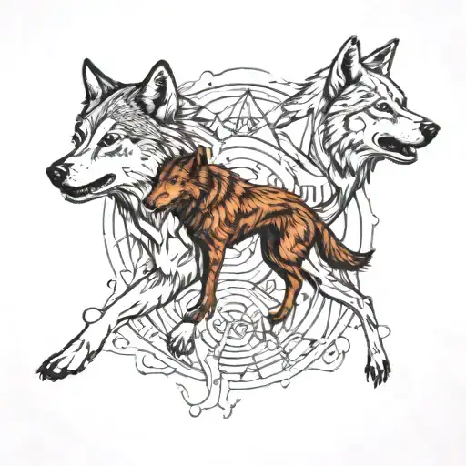Two Wolves Inside My Mind Thinking Intelligence Power Discipline