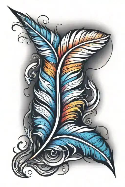 Colourful Feather Turning