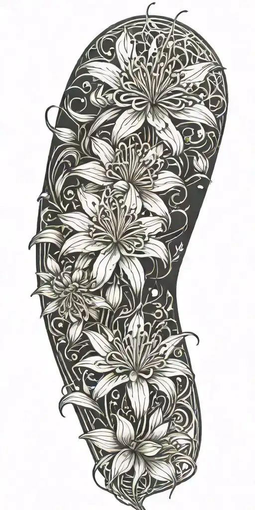 Spider Lily Flowers Blooming Lotus Flower