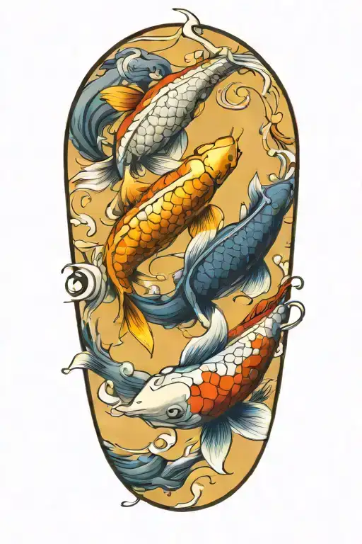Koi Fish Transforming Raw Material