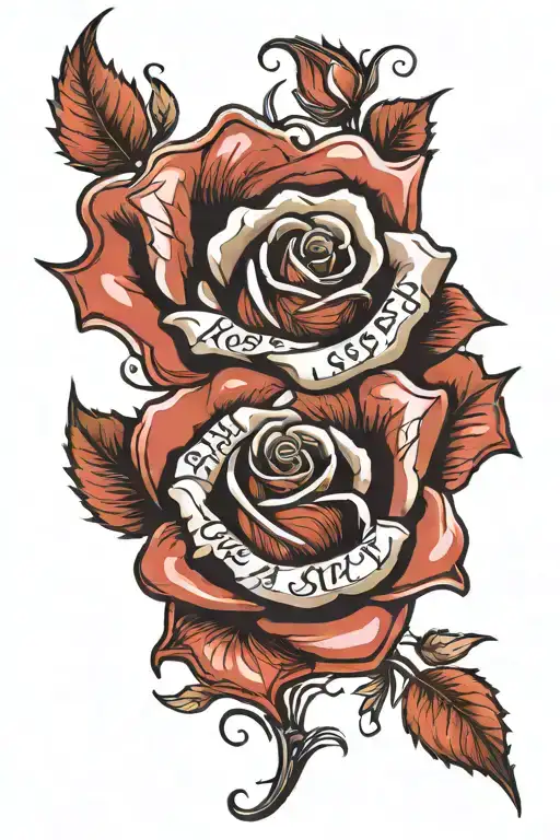 Rose With Ashley Written Big