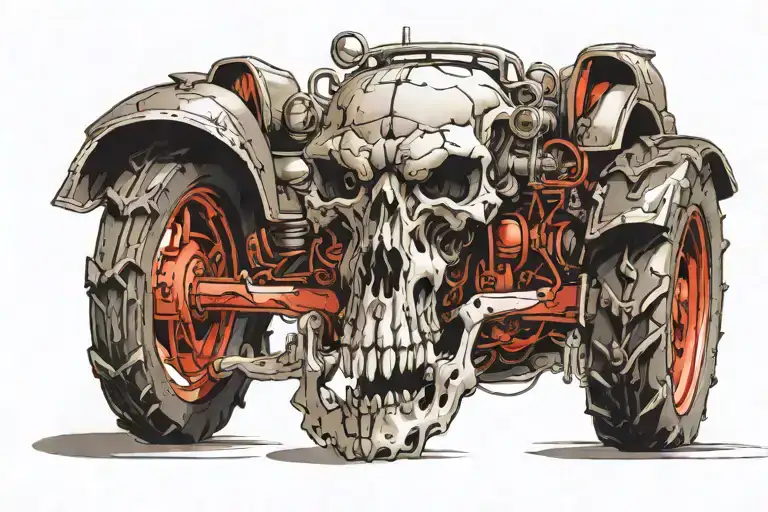 Tractor Skull Made