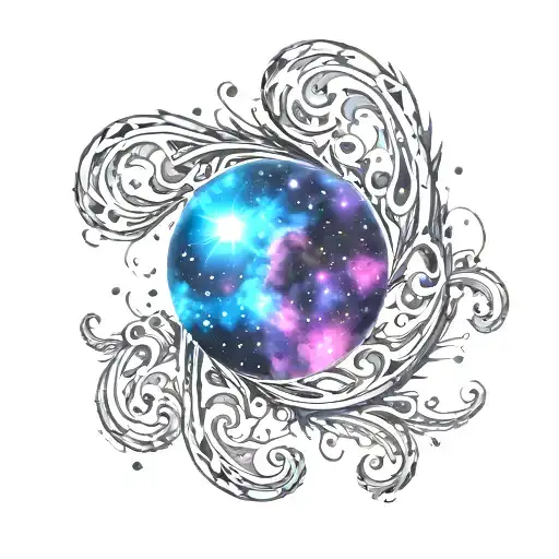 Galaxy Inside Semi Colon