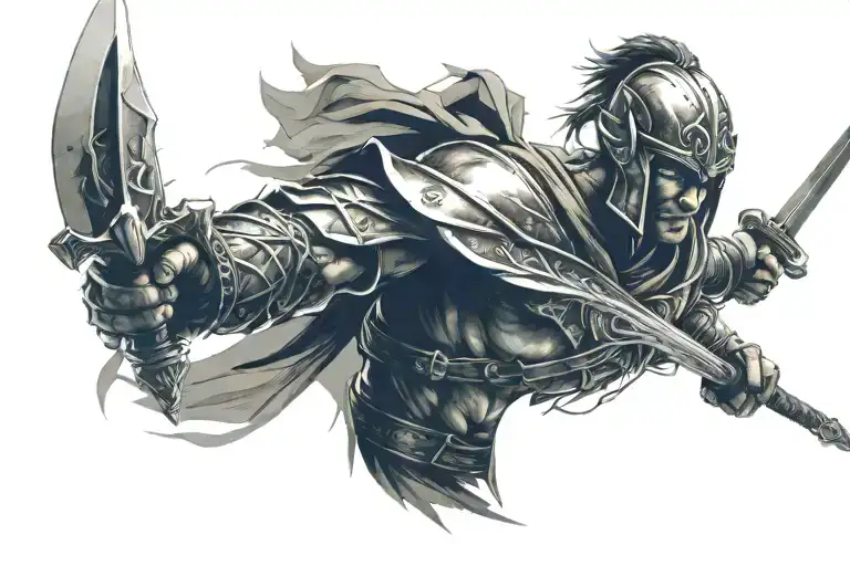 Warrior Wielding A Sword
