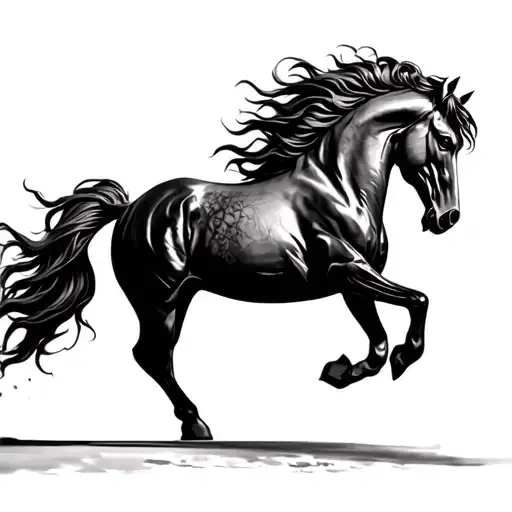 Mustang Horse Head Back High Raising Up Verticaly High Up Scared Or Angry No Clipping