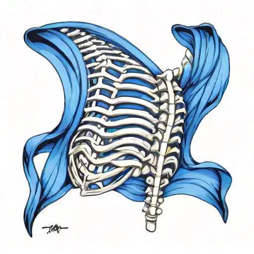 Mamma Mia Themed Rib Cage Tattoo Design