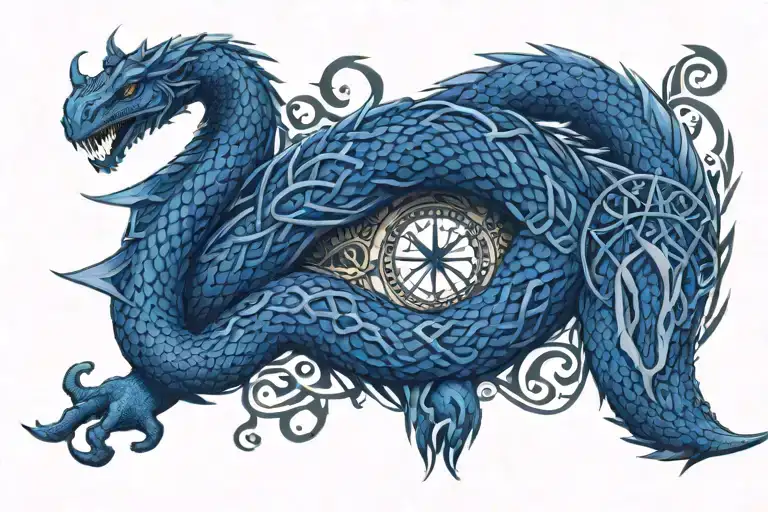 Jormungandr Viking Witch With Runes