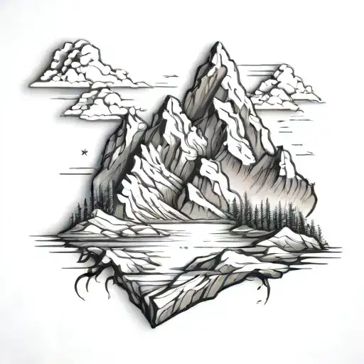 Mountain With River Family