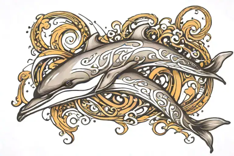 Dolphin With Infinty Sign