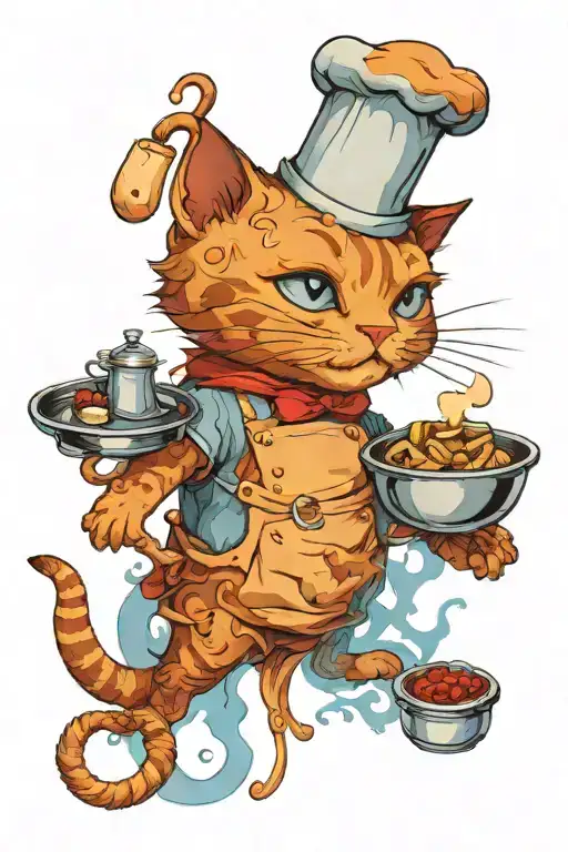 Blue Smoke With Cat And Chef Stuff