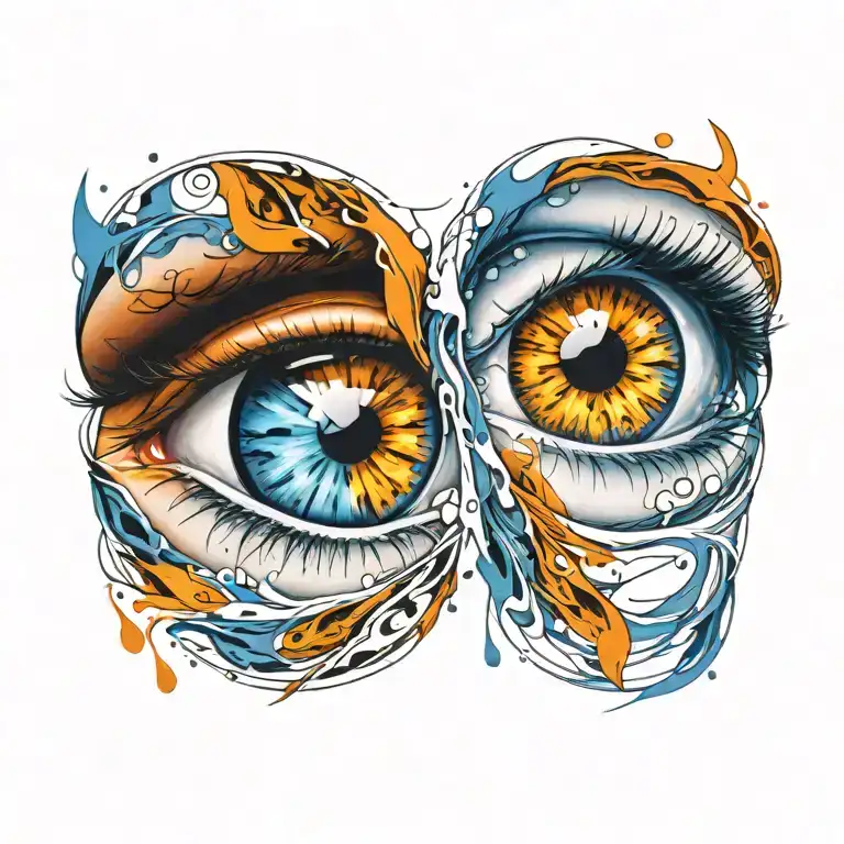 Cover Up Tattoo Of Eyes