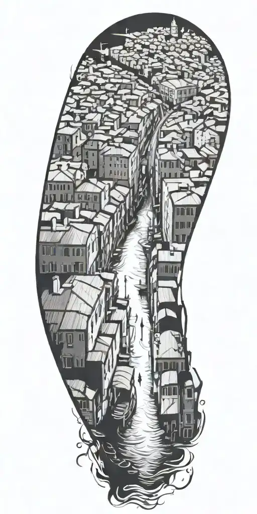 Venice At Night With Bright Lights