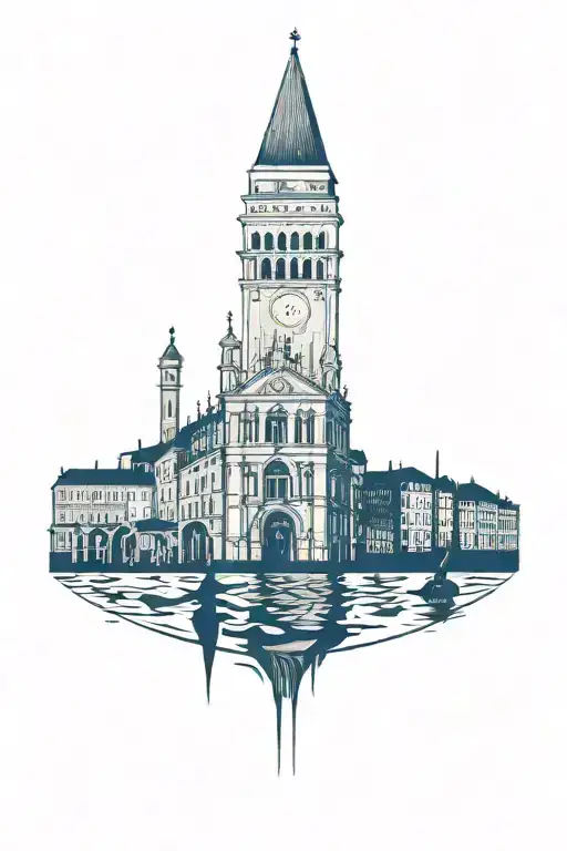 Venice At Night With Bright Lights