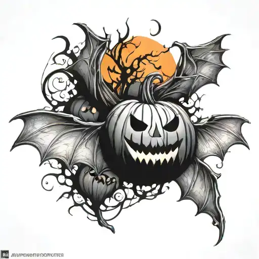 Bat And Pumpkin