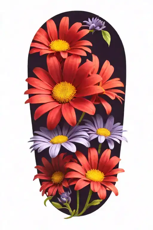 Vibrant Purple Daisy Flowers