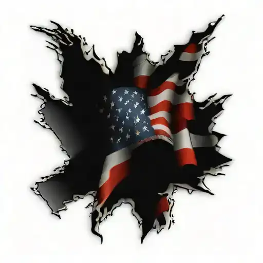 Army Veteran Usa Flag Intertwined