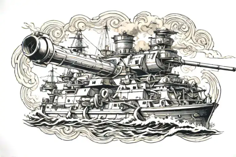 Uss Texas Firing Guns