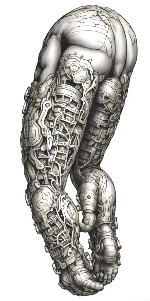 A Man Bent Over With Testicles Hanging Behind