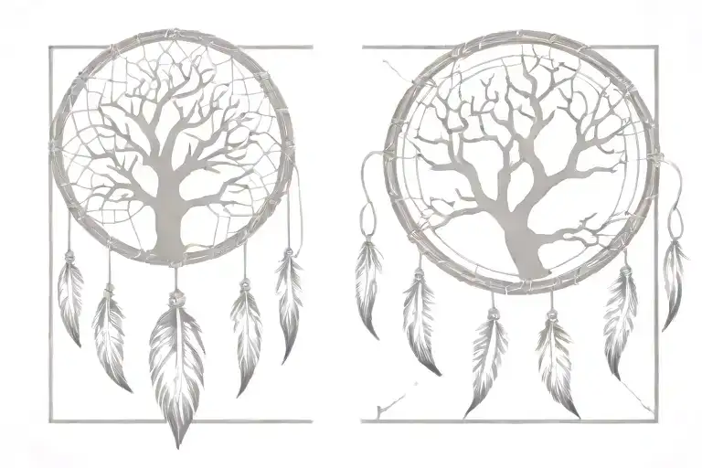 A Tree Of Life In A Dream Catcher