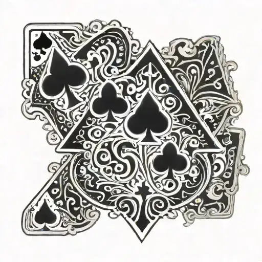 Paisley Stars Spades And Diamonds Playing Card