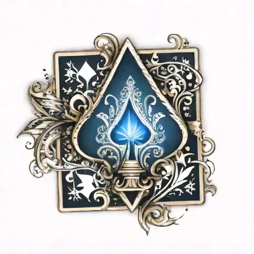 Paisley Stars Spades And Diamonds Playing Card