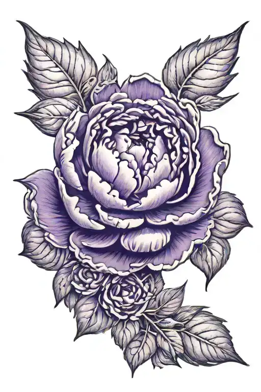 Hyper Realistic 3D Purple Peony