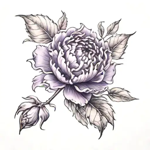 Hyper Realistic 3D Purple Peony