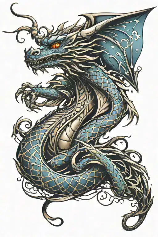 Dragon Small With Stars Forming