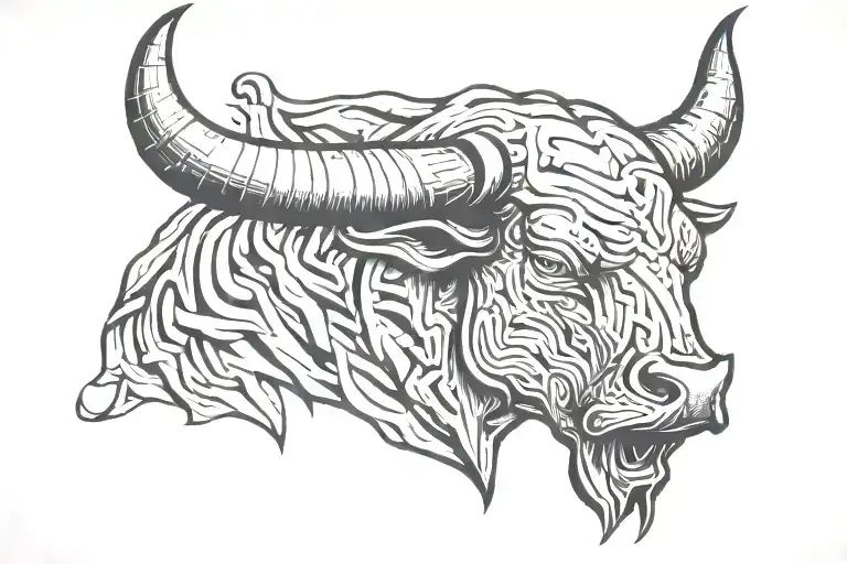 Bull Head And Text Jerkan