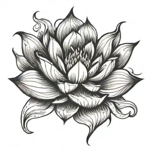 Burning Lotus Flower