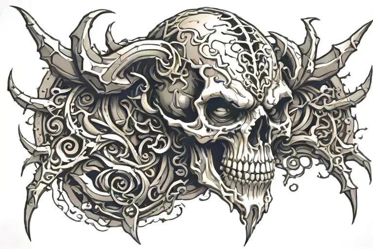 Scary Demon Skull